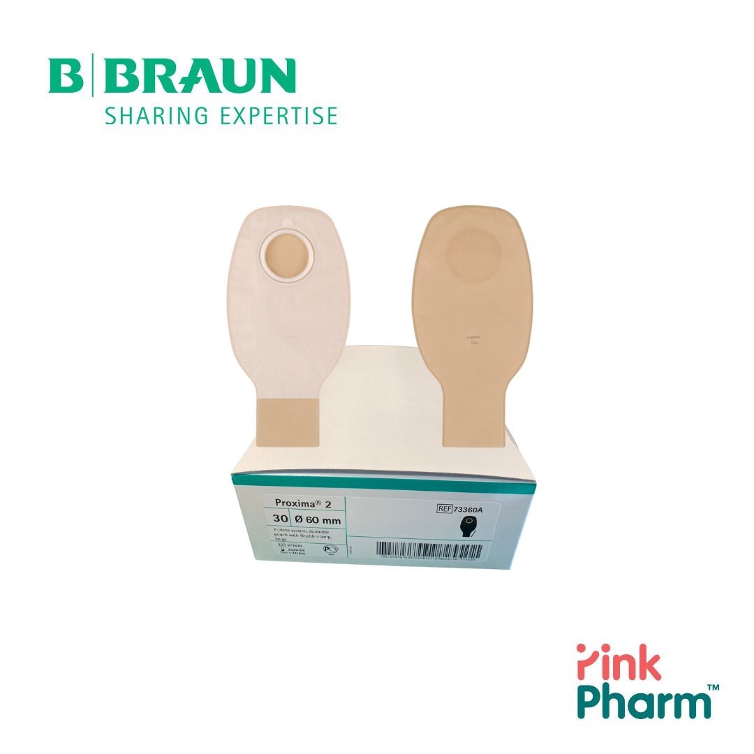 B.Braun Proxima2 Drain Bag 40 mm, 30ชิ้น/แพค ถุงเก็บอุจจาระ ถุงถ่ายหน้าท้อง 73340A 73350A 73360A 73380A