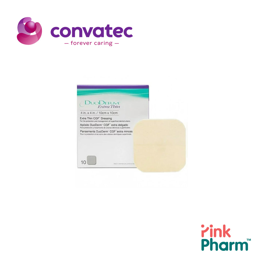 187955 Convatec DuoDERM ET แผ่นปิดแผลดูโอเดิร์มเอ็กซ์ตร้าทิน 10x10cm (10ชิ้น/กล่อง)
