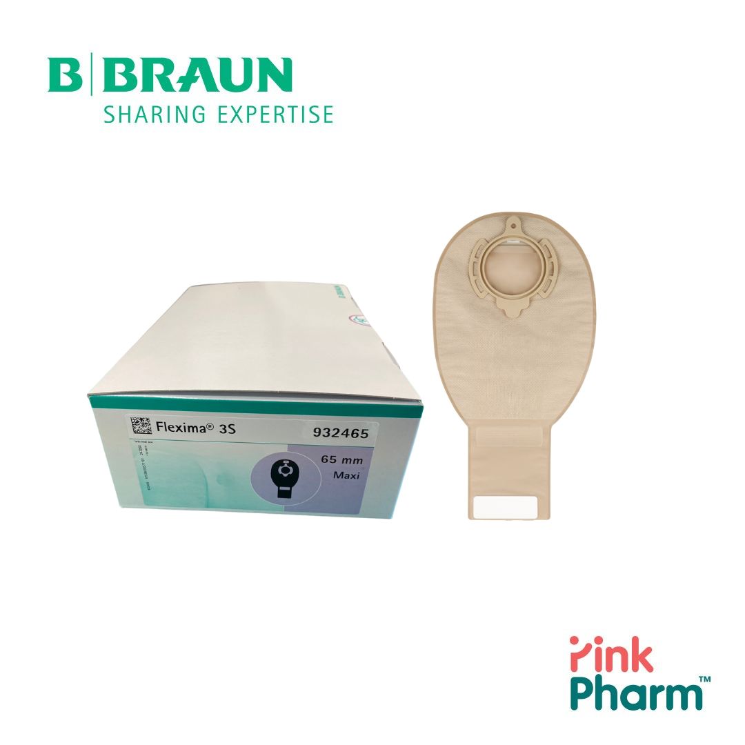 B.Braun Flexima3S Rollup Beige 30 ชิ้น/แพค ขนาด 55mm และ 65mm ถุงอุจจาระ Flexima3S Rollup Beige 932465 932455