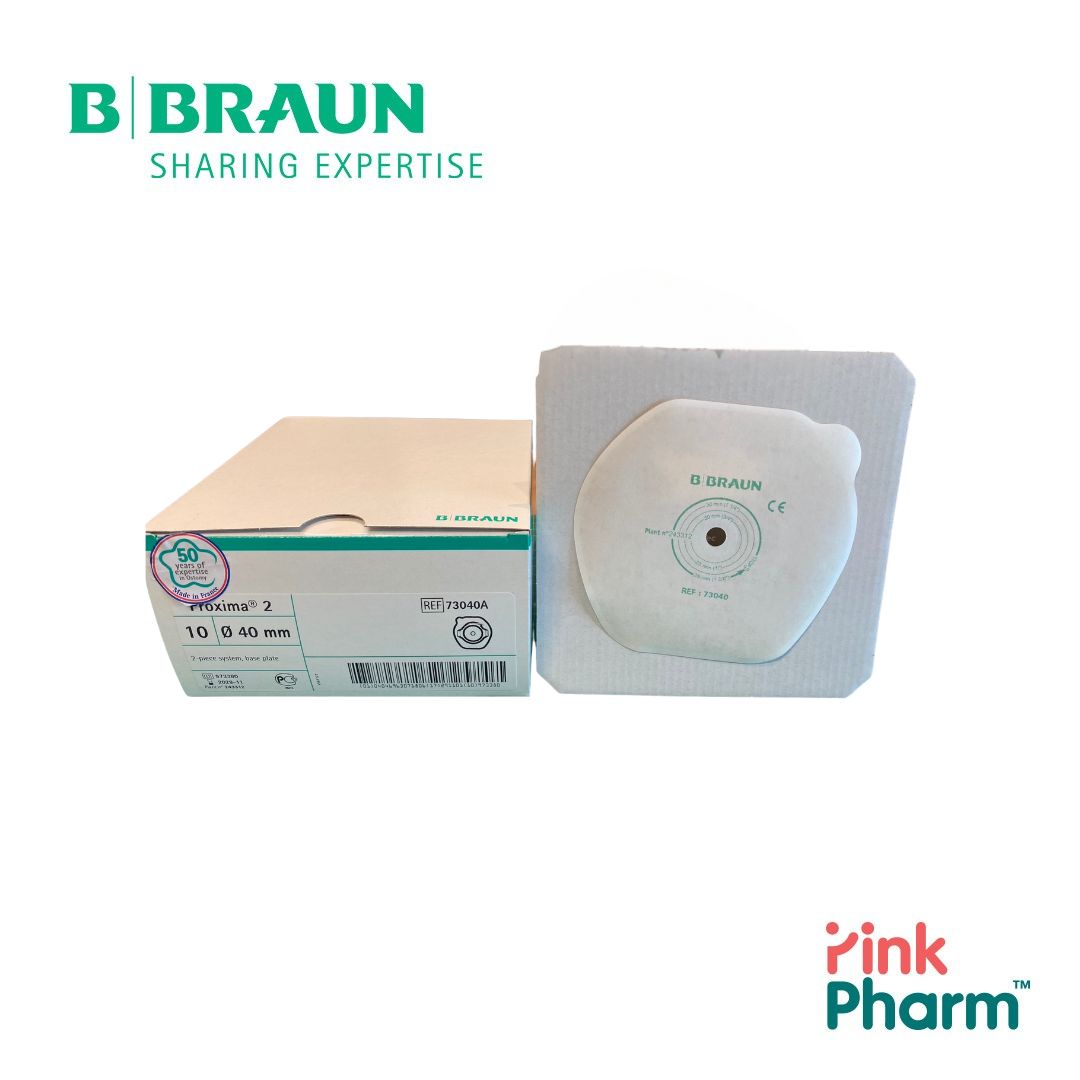 B.Braun Proxima2 Baseplate 40 mm, 10ชิ้น /แพค แป้นติดหน้าท้อง 73040A 73050A 73060A 73080A