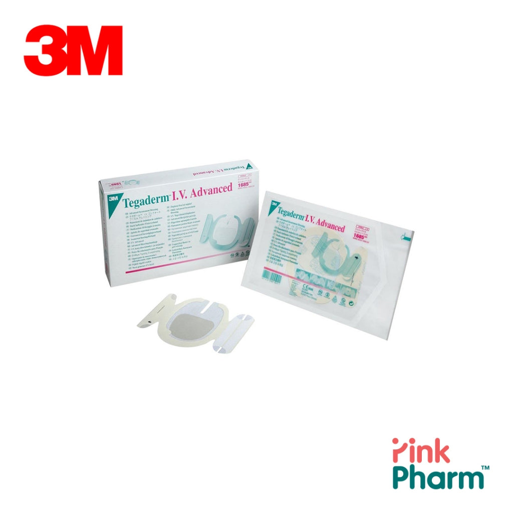 3M 1685 TEGADERM IV ADVD 8.5x11.5 CM  50PCS/BOX  แผ่นฟิล์มใสปิดแผลกันน้ำ รุ่นพิเศษ 1685 ขนาด 8.5x11.5 ซม