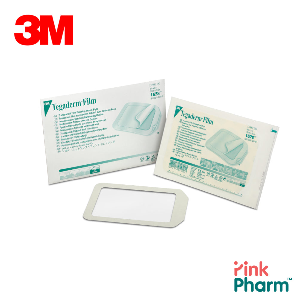 3M 1628 TEGADERM 15X20CM(10 PCS/BX) แผ่นฟิล์มใสปิดแผลกันน้ำ รุ่น 1628W ขนาด 15x20 ซม.