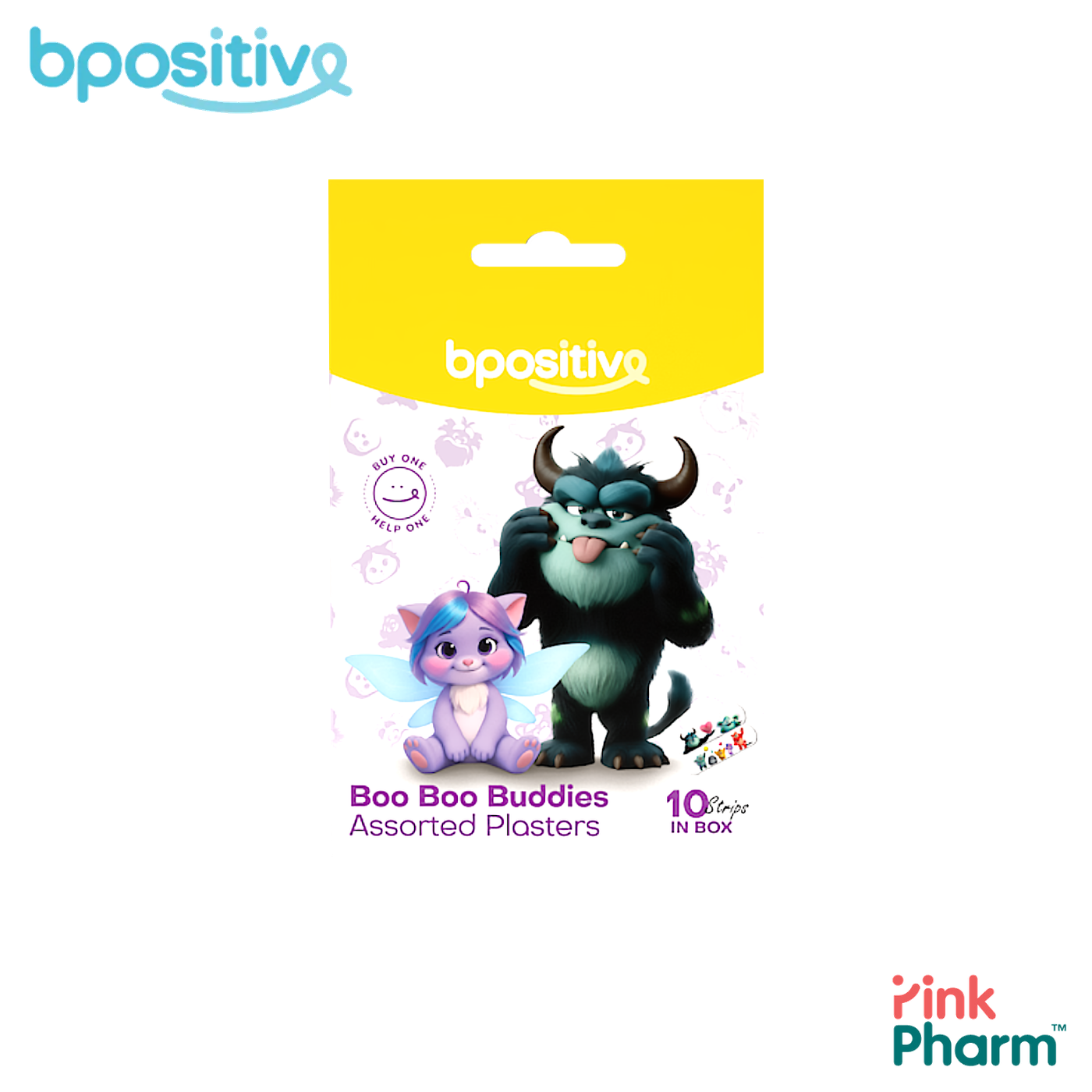 บีโพซิทีฟ บูบู พลาสเตอร์ปิดแผล บัดดี้ส์ คละลายและขนาด Boo Boo Buddies Assorted (10 ชิ้น) คละลาย คละไซส์ ครบครันในกล่องเดียว