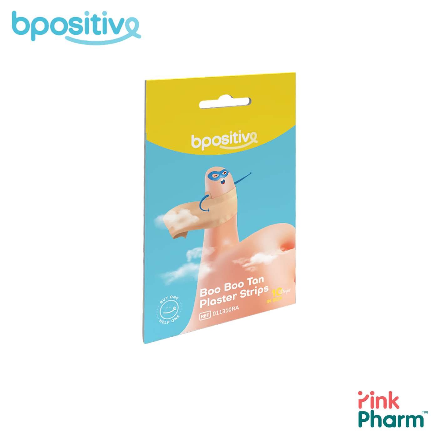 บีโพซิทีฟ บูบู พลาสเตอร์ปิดแผล สีเนื้อ Boo Boo Tan Plaster (10 ชิ้น) แบบสีเนื้อกันน้ำ ใช้ทุกวัน