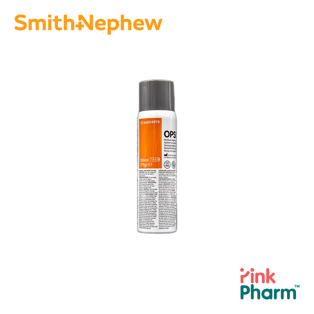 Smith & Nephew Opsite Spray ฟิล์มใสกันน้ำชนิดเสปรย์ 40 มล. [1 กระป๋อง] สำหรับแผลแห้ง แผลเย็บ แผลพอง